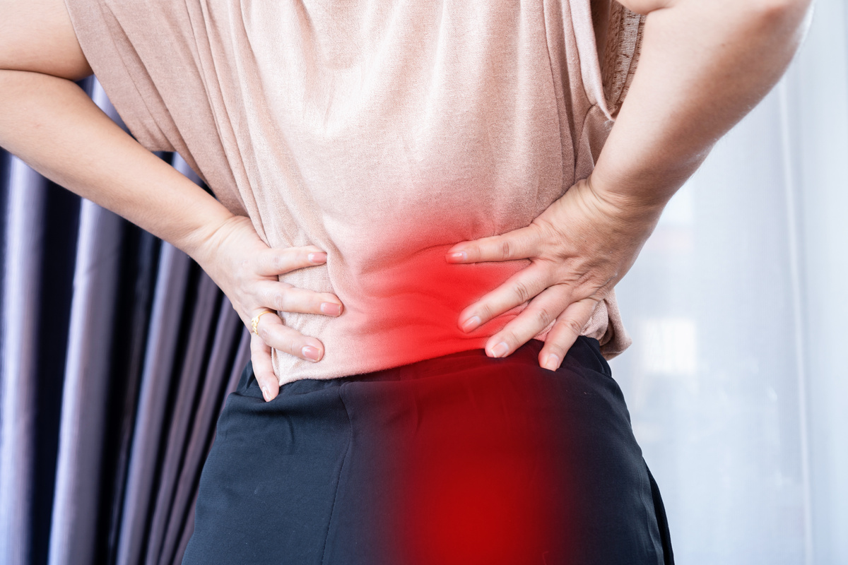 woman suffering from  and lower back pain, Sciatica Pain concept